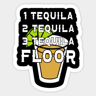 Three Tequila Floor Sticker